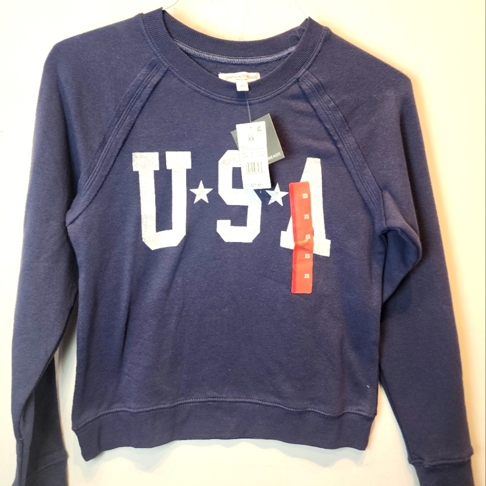 USA Graohuc Sweatshirt XS Blue Grayson Threads Retro Patriotic Sweatshirt XS - Picture 2 of 7